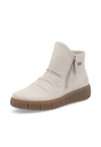 BOOTS EN CUIR BLANC/ d1t73-60