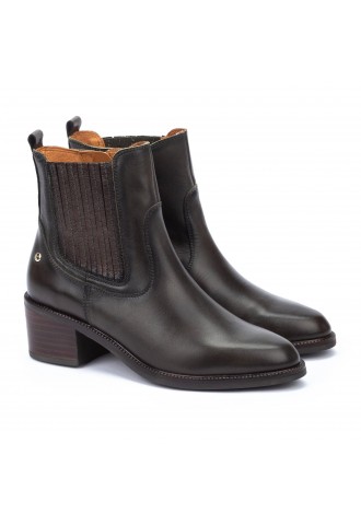 BOTTINES EN CUIR MARRON/...