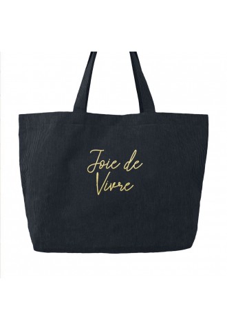 SAC CABAS VELOURS COTELE...